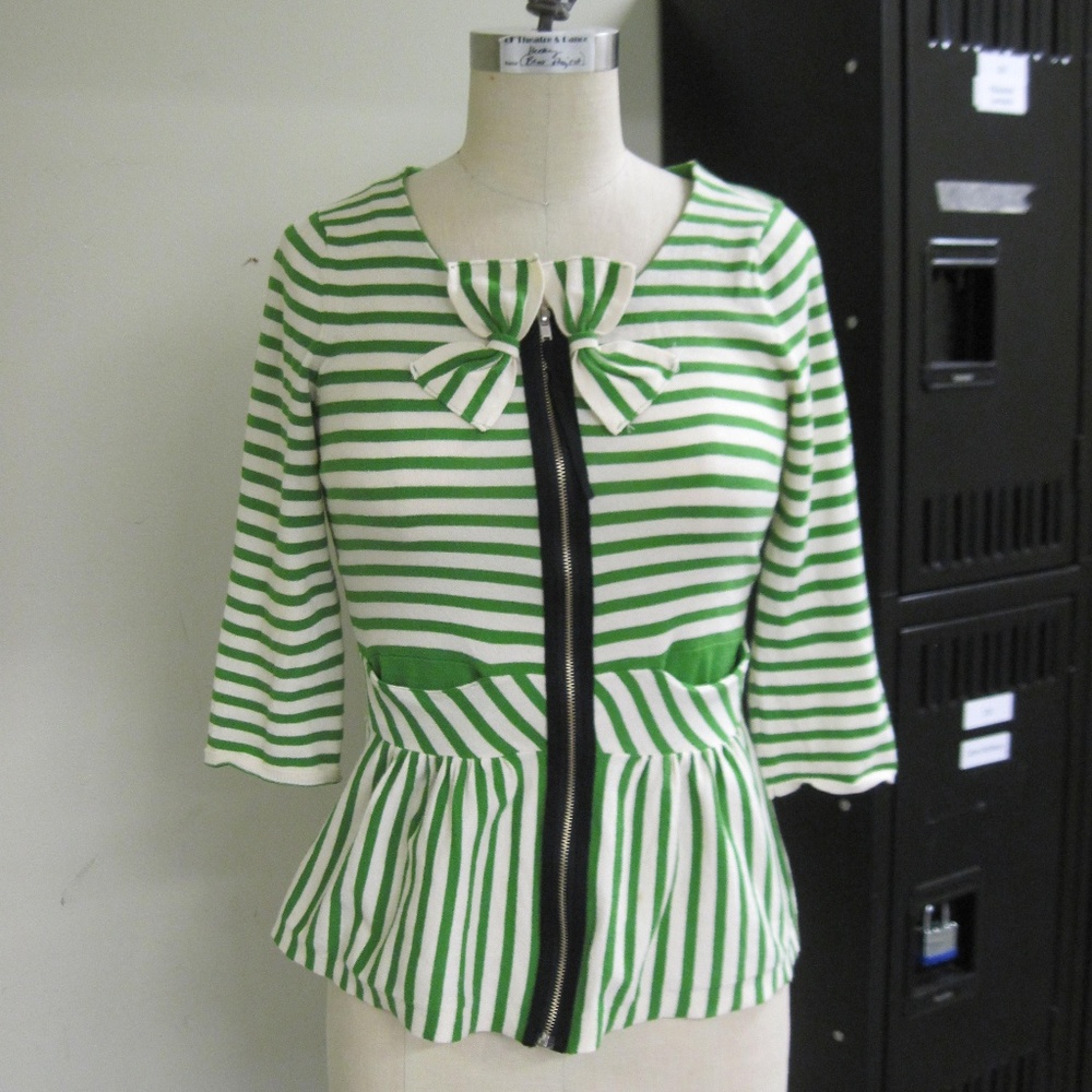 MOTH green Stripe sweater